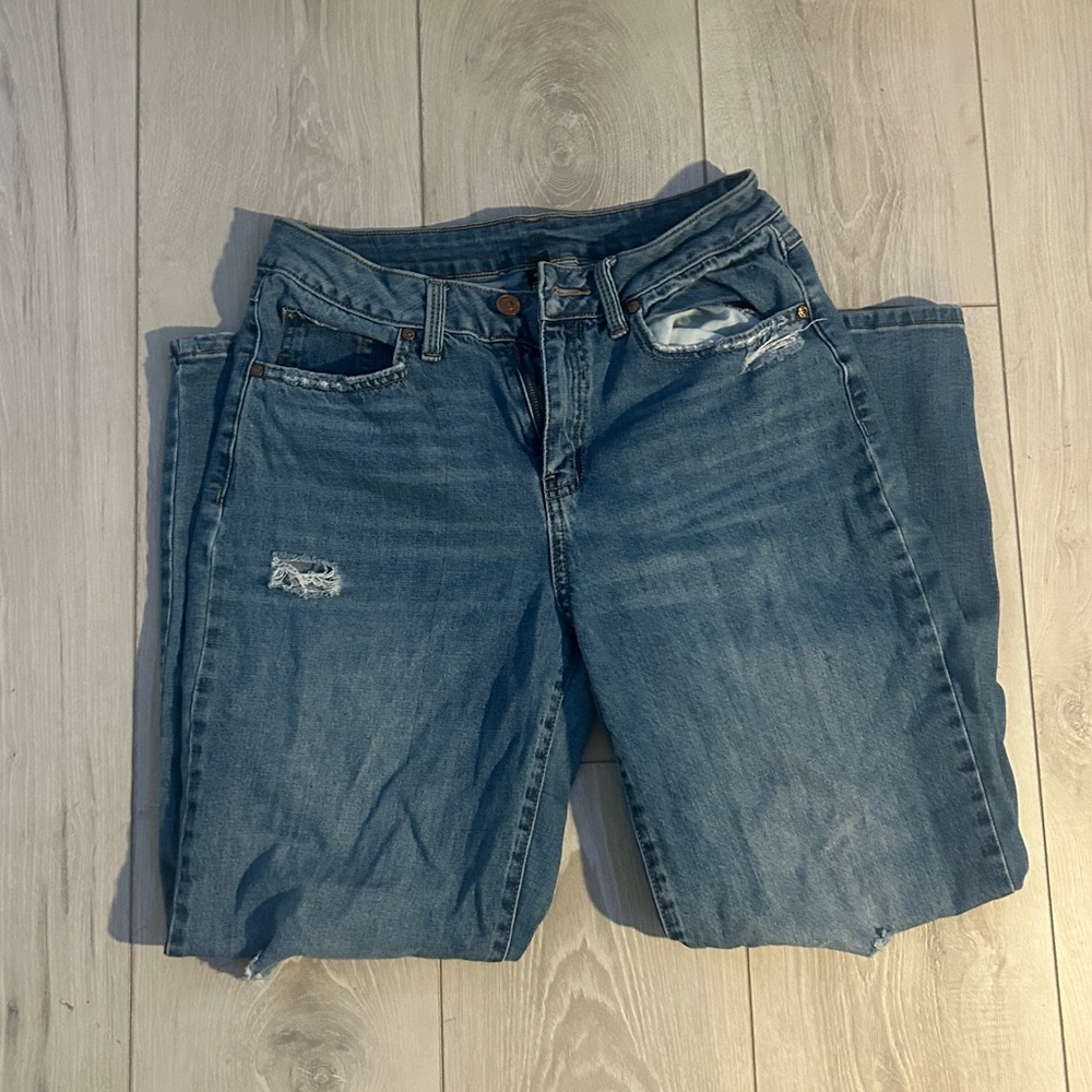 Rewash low rise ripped denim blue jeans